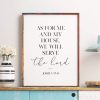 Christian Wall Decor Living Words | As For Me And My House