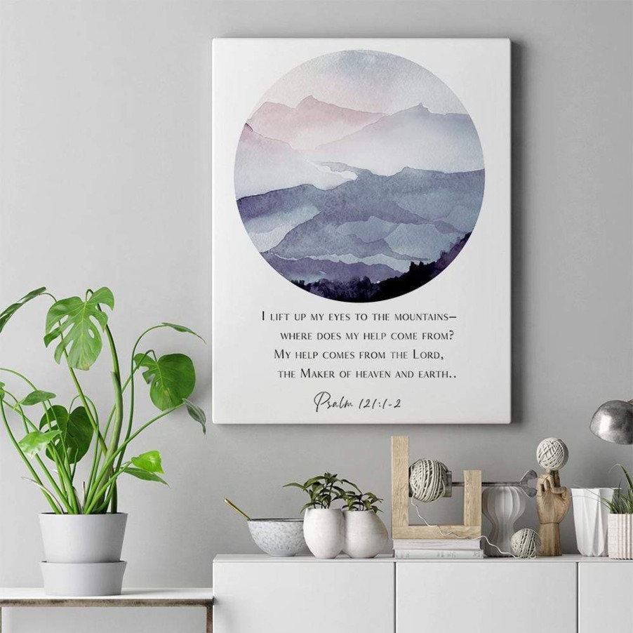 Christian Wall Decor Living Words | I Lift Up My Eyes To The Mountains