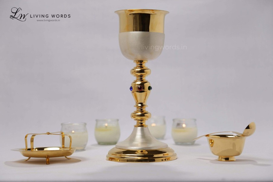 Church Articles Living Words | Chalice & Paten Set - Ech - Gdsa