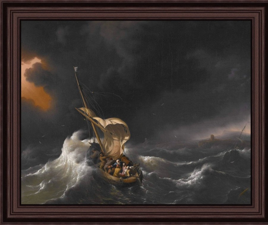 Christian Wall Decor Living Words | Christ In The Storm Of The Sea - Sp3