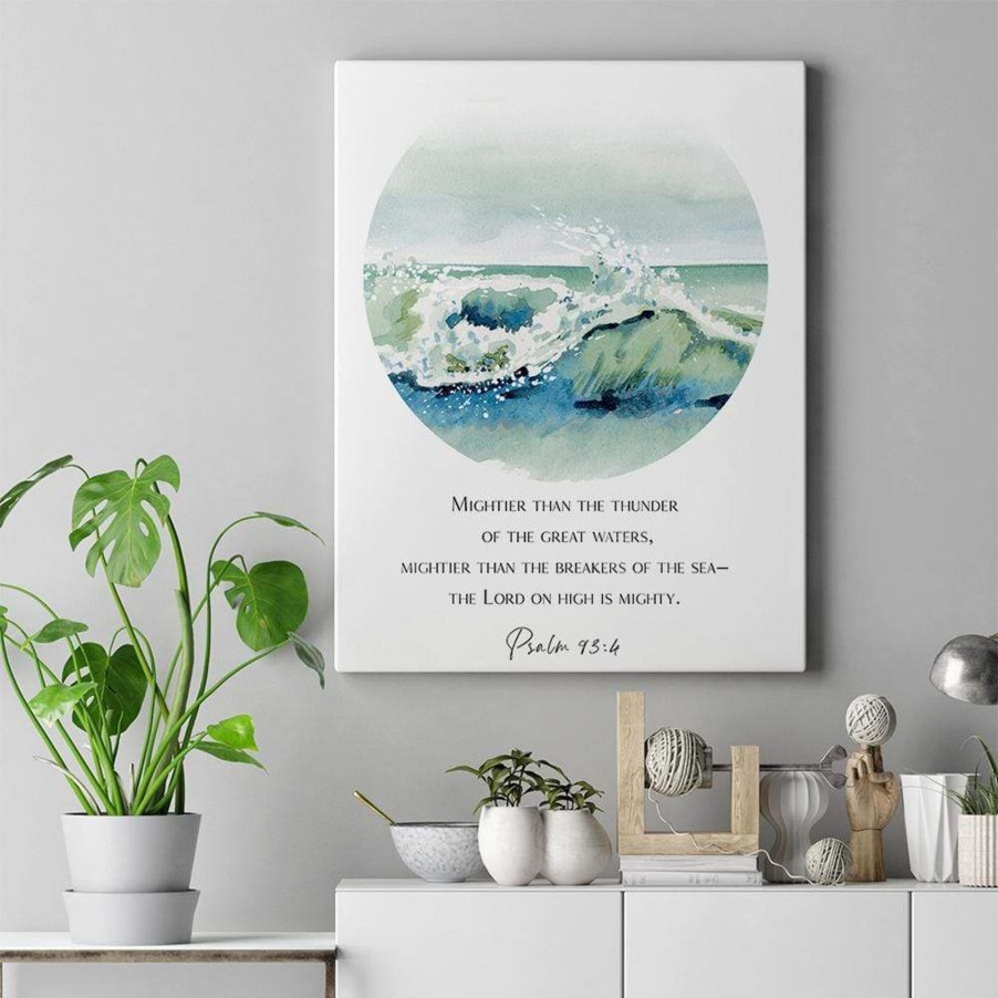 Christian Wall Decor Living Words | Mightier Than The Thunder