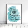 Christian Wall Decor Living Words | Let Your Faith Be Bigger