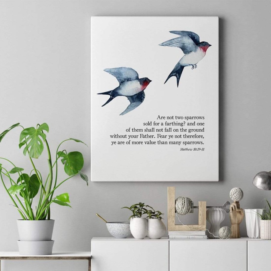 Christian Wall Decor Living Words | Are Not Two Sparrows