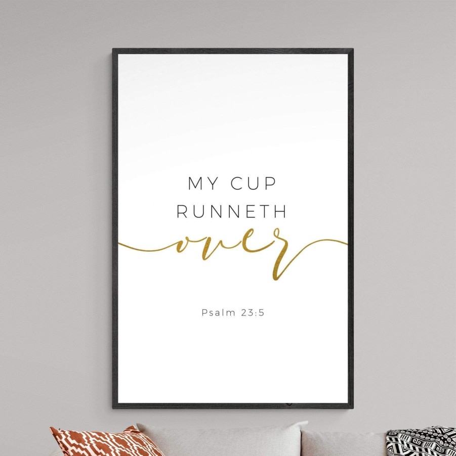 Christian Wall Decor Living Words | My Cup Runneth