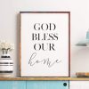 Christian Wall Decor Living Words | God Bless Our Home